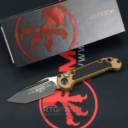 Picture of MICROTECH LUDT GEN III AUTO KNIFE, T/E, TAN, 3.5 INCH, BLACK TANTO, 1136-1TA