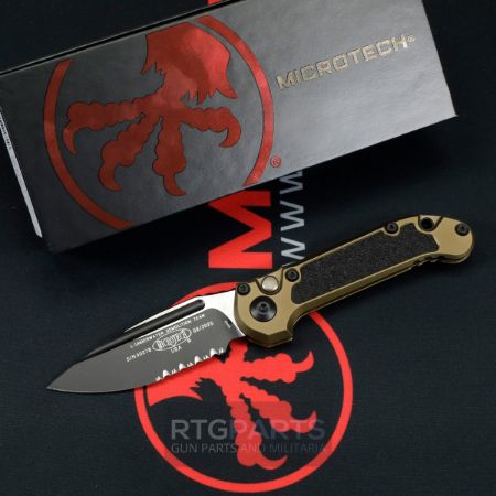 Picture of MICROTECH LUDT GEN III AUTO KNIFE, S/E, OD GREEN, 3.5 INCH, BLACK SERRATED, 1135-2OD