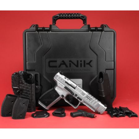 Picture of CANIK SFX RIVAL-S 9MM 5" CHROME PISTOL PACKAGE, HG7010C-N
