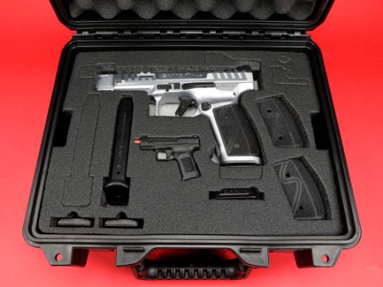 Picture of CANIK SFX RIVAL-S 9MM 5" CHROME PISTOL PACKAGE, HG7010C-N
