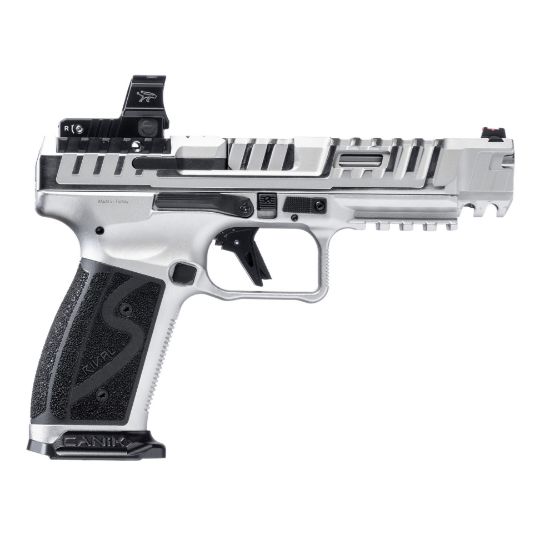 Picture of CANIK SFX RIVAL-S 9MM 5" CHROME PISTOL PACKAGE WITH MO2 RED DOT, HG7607C-N