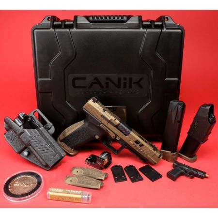 Picture of CANIK TTI COMBAT 4.6" BRONZE COMP PISTOL PACKAGE WITH MO3 RED DOT, HG7854V-N