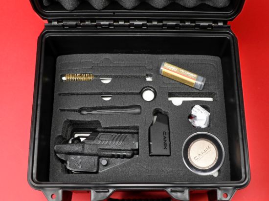 Picture of CANIK TTI COMBAT 4.6" PORTED PISTOL PACKAGE WITH MO3 RED DOT, HG7854V-N