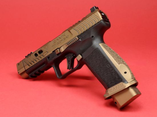 Picture of CANIK TTI COMBAT 4.6" BRONZE COMP PISTOL PACKAGE WITH MO3 RED DOT, HG7854V-N