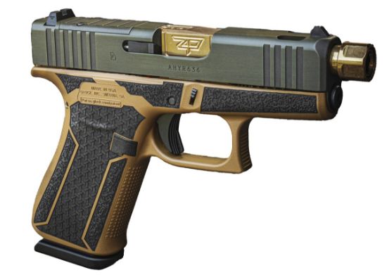 Picture of GLOCK 43X 9MM HAPPY LITTLE TREES, 2-BARREL KIT, SHARK COAST CUSTOMS, PX4350201HLTGB