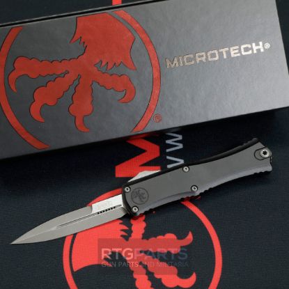Picture of MICROTECH HERA II MINI D/E BAYONET OTF, AUTOMATIC KNIFE, BLACK 30TH ANNIVERSARY, 3 INCH, APOCALYPTIC, 1701M-10AP30
