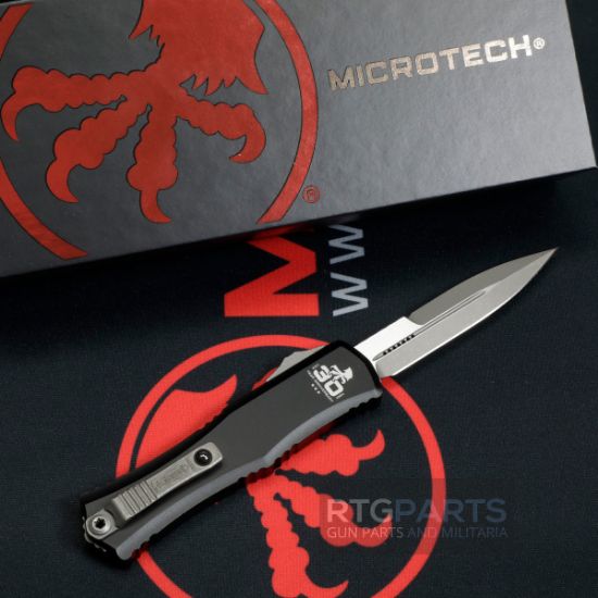 Picture of MICROTECH HERA II MINI D/E BAYONET OTF, AUTOMATIC KNIFE, BLACK 30TH ANNIVERSARY, 3 INCH, APOCALYPTIC, 1701M-10AP30