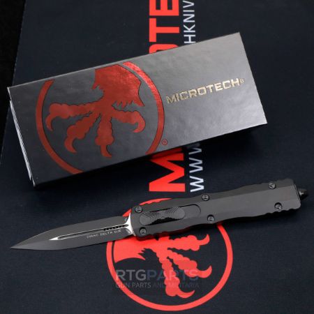 Picture of MICROTECH DIRAC DELTA D/E OTF AUTOMATIC KNIFE, BLACK, 3.75 INCH, TACTICAL, 227-1T