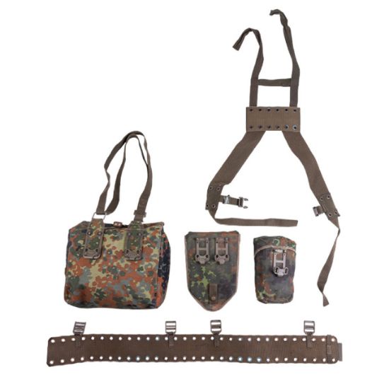 Picture of GERMAN ARMY LOAD BEARING WEB GEAR WITH POST COLD WAR ROLL TOP BACKPACK