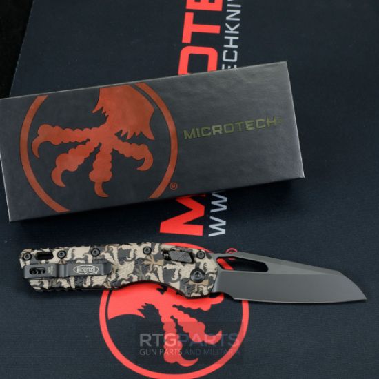 Picture of MICROTECH STANDARD ISSUE MSI, CLAW BURST CAMO, S/E, RAM-LOK, 3.9 INCH, BLACK BLADE, 210T-1PMCWC-Z4