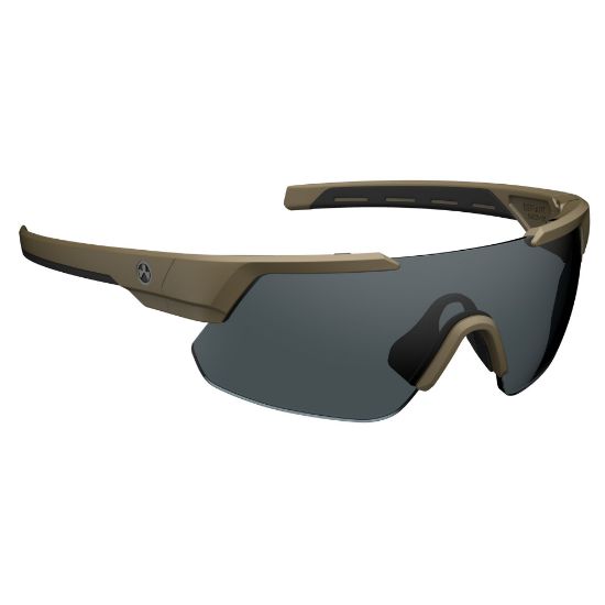Picture of MAGPUL INDUSTRIES DEFIANT EYEWEAR, FDE FRAME, GRAY POLERIZED LENS