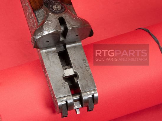 Picture of EAST GERMAN SIMSON SIDE BY SIDE 12GA, BOXLOCK W/ SIDEPLATES, ENGRAVED, 1977 , CASE