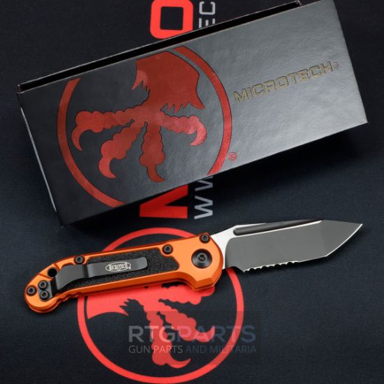 Picture of MICROTECH LUDT GEN III AUTO KNIFE, T/E, ORANGE, 3.5 INCH, BLACK SERRATED, 1136-2OR