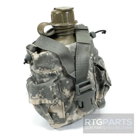 USGI  1 QUART CANTEEN & ACU AT-DIGITAL CAMO POUCH, PLT-79X, RTG Parts