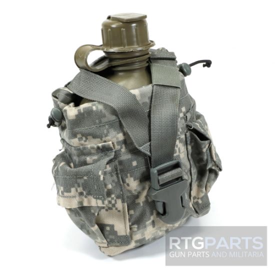 USGI  1 QUART CANTEEN & ACU AT-DIGITAL CAMO POUCH, PLT-79X, RTG Parts