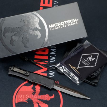 Microtech Hera II Mini, Marfione Select, Claw Burst, Deep Engraved, Coppermai Damascus, OTF, Automatic Knife, 3 Inch,  Dagger, Titanium Clip, Hard Cut DLC Hardware, 100% Made in the USA, 1702M-16MS4