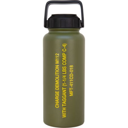 Mission First Tactical, M112 Demolition Charge Drinkware, Water Bottle, 32 oz, Tumbler, Green, MFT, 810099432435, ALT-DM112-32, RTG Parts