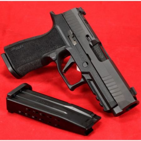 Sig Sauer, P320, X-Carry, Striker Fired, Semi-automatic, Polymer Frame Pistol, 10MM. 3.8" Barrel, Compensator, Black, SIGLITE Night Sights, Optics Ready, 2 Magazine, 15 Round