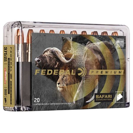 Federal Premium 375 H&H Magnum, 300gr Swift A-Frame, Soft Point, Safari Ammunition, 20rd Box, Large and Dangerous Game, 029465061173, AMMO-P375SA, RTG Parts