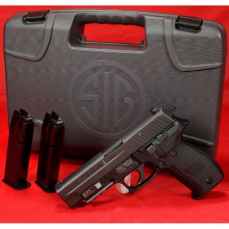 Sig Sauer, P226, MK-25, Engraved Anchor, Full Size, 9MM, 4.4" Barrel, Alloy, Nitron Finish, Black, Polymer Grips, SIGLITE Night Sights, Decocker,Engraved w/USN Anchor, Navy SEAL, Three 15rd Magazines, 798681450695, FFL-SIG-MK-25, RTG Parts