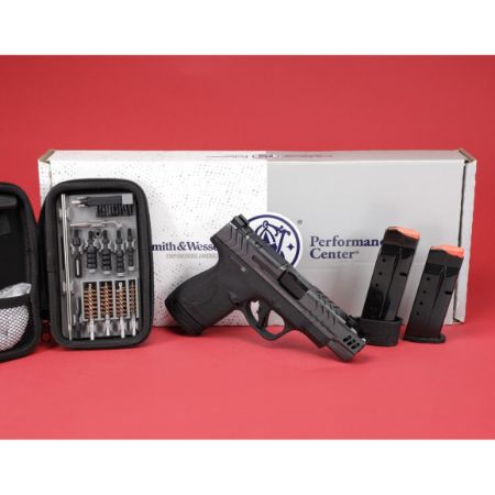 Smith & Wesson, M&P9 Shield Plus, Performance Center, Micro-Compact, 9MM, 4" Ported Barrel, Black, Front Night Sight, Blacked Out Rear Sight, No Manual Safety, Optic Ready, 3 Magazines, 022188895872, FFL-SW-13990, RTG Parts