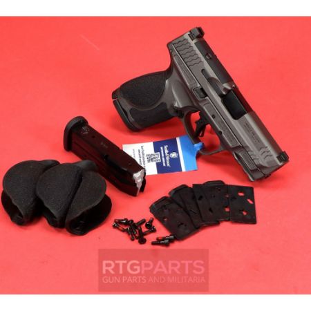 Smith & Wesson, M&P M2.0 Metal, Aluminum Frame Pistol, Compact, 9MM, 3.6" Barrel, Optics Ready, Tungsten Gray Cerakote Finish, Gray, Two 15rd Magazines, 022188899962, FFL-SW-14102, RTG Parts