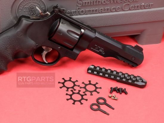 Smith & Wesson, M&P R8, Performance Center, Double Action, Metal Frame Revolver, N-Frame, 357 Magnum, 5" Barrel, Scandium, Matte Finish, Black, Rubber Grips, Adjustable Sights, 8 Rounds, Accessory Rail, Performance Center Tuned Action, 022188702927, FFL-SW-170292, RTG Parts