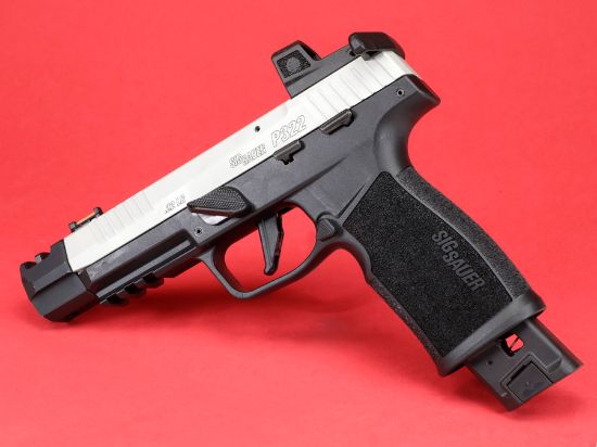 Sig Sauer, P322 Comp, Semi-automatic, Single Action Only, Compact, 22 LR, 4" Barrel, Compensator, Clear Anodized Finish, Silver Frame, Black Frame, ROMEO Zero Red Dot, Fiber Optics Sights, Manual Safety, 2 Magazines, 20rd & 25rd, 798681683888, FFL-SIG-322C-T-COMP-RXZE, RTG Parts