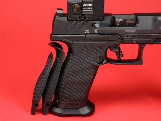 Walther, PDP, Full Size, 9MM, 4.5" Barrel, Aimpoint ACRO, PDP Pro Tritium Front and Rear Sights, Dynamic Performance Trigger, Black, Three 18rd Mags, 723364232862, FFL-WALTHER-2881225PRO, RTG Parts