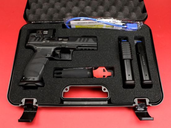 Walther, PDP, Full Size, 9MM, 4.5" Barrel, Aimpoint ACRO, PDP Pro Tritium Front and Rear Sights, Dynamic Performance Trigger, Black, Three 18rd Mags, 723364232862, FFL-WALTHER-2881225PRO, RTG Parts