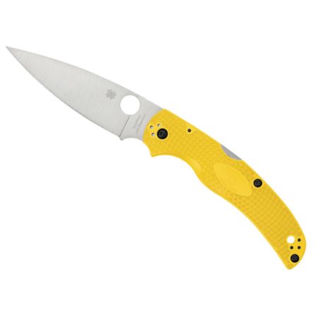 Spyderco, Native Chief Lightweight Salt, Folding Knife, Plain Edge, Yellow FRN Handle, Satin Finish, Silver, 4.02" Blade Length, CPM Magnacut Steel, 716104017713, MIS-C244PYL, RTG Parts