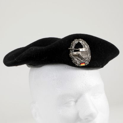 Picture of GERMAN BUNDESWEHR PANZERTRUPPE BLACK BERET, SIZE 57