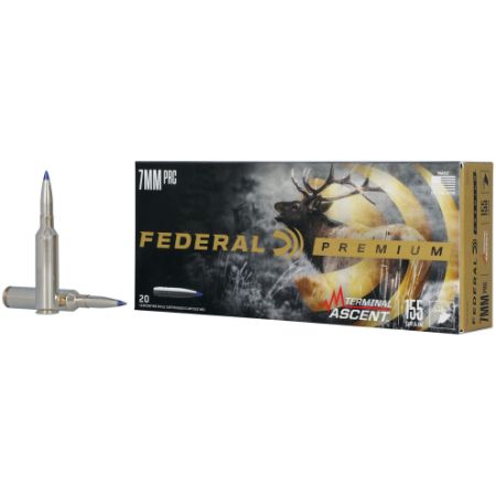 Federal, Premium, Terminal Ascent, 7MM PRC, 155 Grains, Terminal Ascent Bonded, 20 Round Box, Medium Game, Large Game, 604544690712, AMMO-P7PRCTA1, RTG Parts