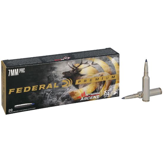 Federal, Premium, Terminal Ascent, 7MM PRC, 155 Grains, Terminal Ascent Bonded, 20 Round Box, Medium Game, Large Game, 604544690712, AMMO-P7PRCTA1, RTG Parts