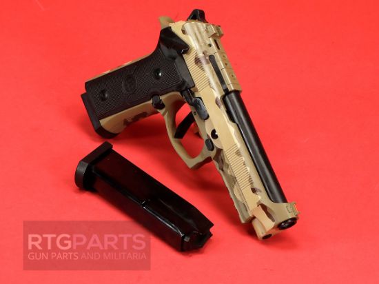 Beretta, 92XI, Combat, Single Action Only, Semi-automatic, Full Size, 9MM, 4.7" Barrel, Ambidextrous Manual Safety, Cerakote Finish, DCU Camo, 18 Rounds, 2 Magazines, 082442989273, FFL-BERETTA-SPEC0732A18, RTG Parts
