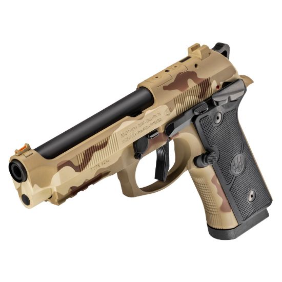 Beretta, 92XI, Combat, Single Action Only, Semi-automatic, Full Size, 9MM, 4.7" Barrel, Ambidextrous Manual Safety, Cerakote Finish, DCU Camo, 18 Rounds, 2 Magazines, 082442989273, FFL-BERETTA-SPEC0732A18, RTG Parts