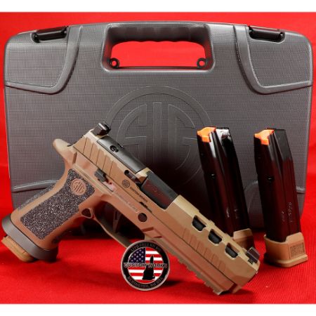 Sig Sauer, P320X5 DH3,  9MM, 5" Barrel, Coyote Tan Grip and Slide, X Series Flat Face Trigger, XRay 3 Night Sights, Optics Ready, Three 21rd Magazines, 798681665051, FFL-SIG-320X5-9-DH3, RTG Parts