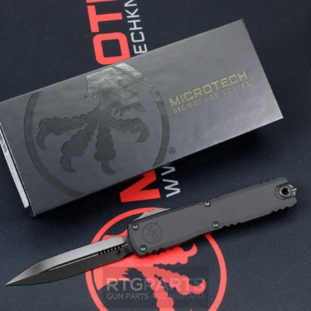 Picture of MICROTECH ULTRATECH GEN III ZBP OTF AUTOMATIC KNIFE, DLC SHADOW, 3.5" M390 D/E DAGGER, 1122-1DLCTSH