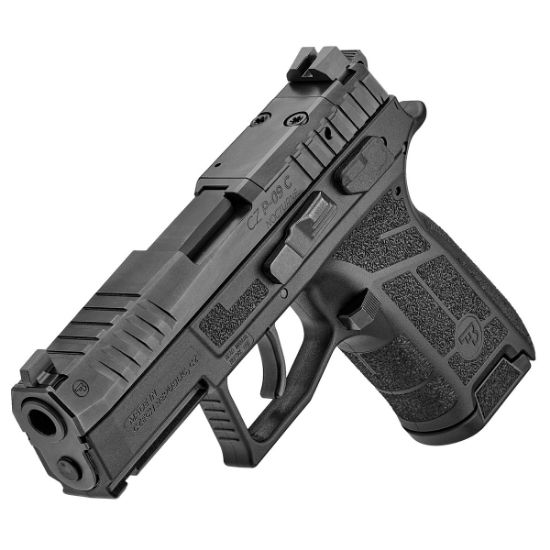 CZ, P-09C Nocturne, Compact, 9MM, 3.74" Barrel, Matte Finish, Black, Optics Ready Slide, Holosun K and RMS Footprint, Contrast Luminescent 3 Dot Sights, Manual Safety with Interchangeable Decocker, Two 15rd Magazines, 806703916606, FFL-CZ-91660, RTG Parts