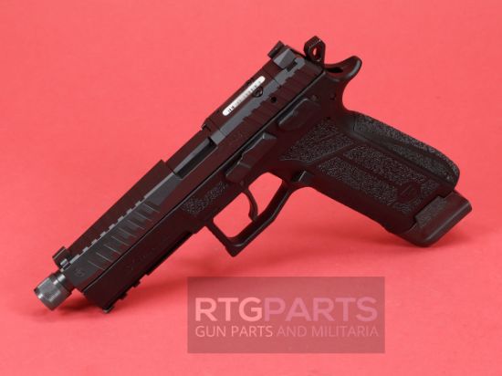 CZ, P-09F Nocturne, 9MM, Matte Finish, Black, Optics Ready Slide, Holosun K and RMS Footprint, Contrast Luminescent 3 Dot Sights, Manual Safety with Interchangeable Decocker, Two 21 Rounds Magazines, 806703916712, FFL-CZ-91671, RTG Parts