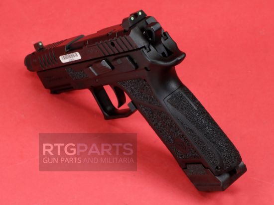 CZ, P-09C Nocturne, Suppressor Ready Threaded Barrel, Compact Size, 9MM, Black, Optics Ready Slide, Holosun K and RMS Footprint, Contrast Luminescent 3 Dot Sights, Manual Safety with Interchangeable Decocker, Two 17rd Magazines, 806703916613, FFL-CZ-91661, RTG Parts