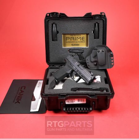 CANIK, METE MC9 Prime, Semi-automatic, Striker Fired, Compact, 9MM, 3.64" Barrel, Compensated Slide and Barrel with Blast Chamber, Night Sights, Optics Ready, Matte Finish, Black, Two 17rd Magazines, 787450948723, FFL-CANIK-HG8328-N, RTG Parts