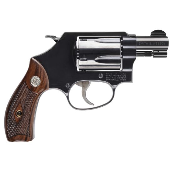 Smith & Wesson, Model 36 Classic, Double Action, Metal Frame Revolver, J-Frame, 38 Special +P, 1.88" Barrel, Carbon Steel, Blued Finish, Wood Grips, Fixed Sights, 5 Rounds, No Internal Lock, 022188900408, FFL-SW-14076, RTG Parts