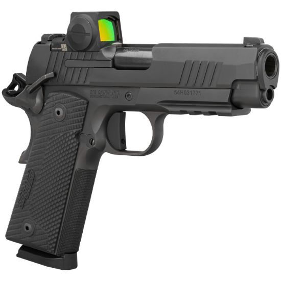 Sig Sauer, 1911 X Carry, Single Action Only, Semi-automatic, Commander Size, 45ACP, 4.25" Barrel, DLC Finish, Black, Romeo X Compact Installed, G10 Grips, XRay3 Day/Night Sights, Ambidextrous Safety, 8 Rounds, 2 Magazines798681703531, FFL-SIG-1911XCA-45-BXR3-RXX, RTG Parts