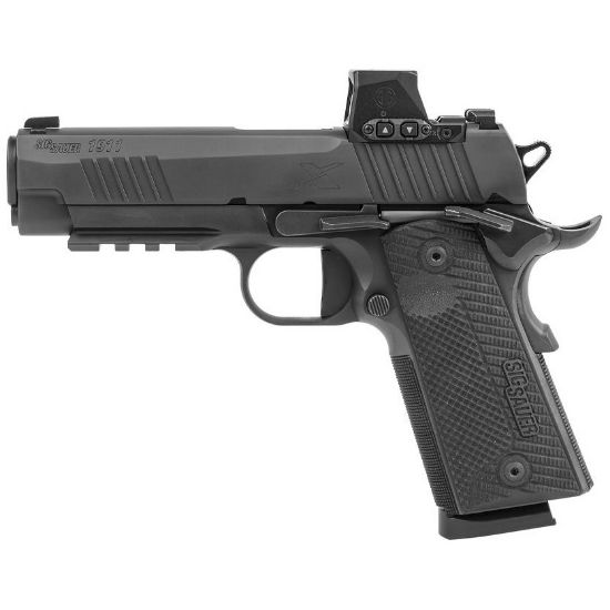 Sig Sauer, 1911 X Carry, Single Action Only, Semi-automatic, Commander Size, 45ACP, 4.25" Barrel, DLC Finish, Black, Romeo X Compact Installed, G10 Grips, XRay3 Day/Night Sights, Ambidextrous Safety, 8 Rounds, 2 Magazines798681703531, FFL-SIG-1911XCA-45-BXR3-RXX, RTG Parts