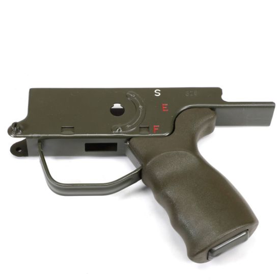Picture of HK91/G3 STEEL CLIPPED & PINNED SEF LOWER WITH GRIP, PAINTED OD GREEN