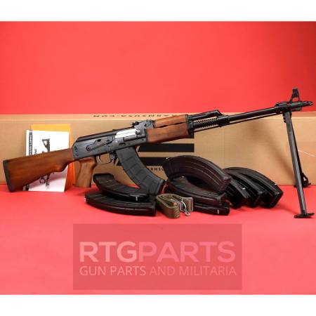 Zastava, M72 RPK, Semi-automatic, 7.62X39, 21" Ribbed Barrel, Matte Finish, Black, Factory Bipod, Wood Furniture, 669185296075, FFL-ZASTAVA-ZR72762W-COMBO, RTG Parts