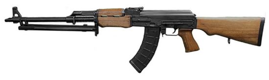 Zastava, M72 RPK, Semi-automatic, 7.62X39, 21" Ribbed Barrel, Matte Finish, Black, Factory Bipod, Wood Furniture, 669185296075, FFL-ZASTAVA-ZR72762W-COMBO, RTG Parts