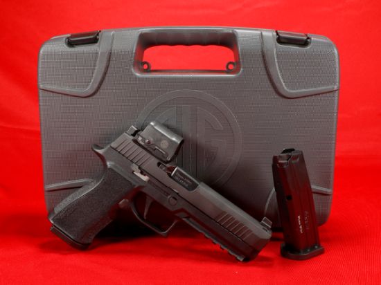 Sig Sauer, P320 XTEN, Striker Fired, Semi-automatic, Polymer Frame Pistol, Full Size, 10MM, 5" Barrel, Nitron Finish, Black, Romeo 2 Red Dot, XRAY3 Night Sights, 15 Rounds, 2 Magazines, 798681679508, FFL-SIG-320X5-10-BXR3-RX2, RTG Parts
