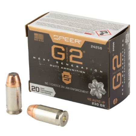 Speer Ammunition, Gold Dot G2, 45 ACP, 230 Grain, Gold Dot Hollow Point, 20 Round Box, 604544653311, AMMO-24256, RTG Parts